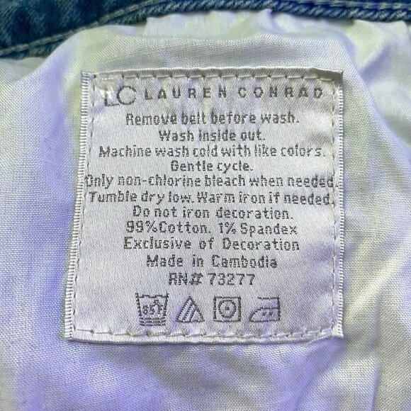 LC Lauren Conrad Distressed Denim Jean Shorts Size 4 - Picture 9 of 9